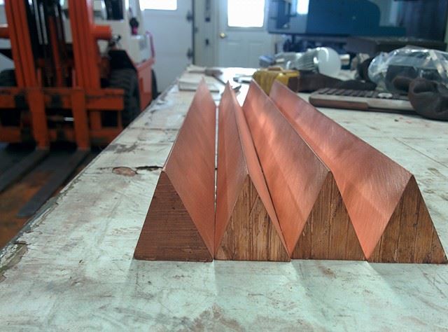 usinage numerique, Morceaux de cuivre pierreville